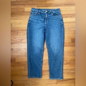 American Eagle Women’s blue denim jeans mom jean style size 10 short